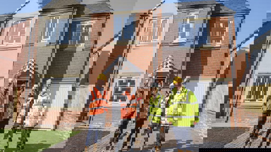 Members of the Yorkshire Housing and Lidium team at the new Hull Road development 