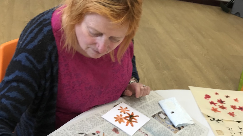 Woman painting